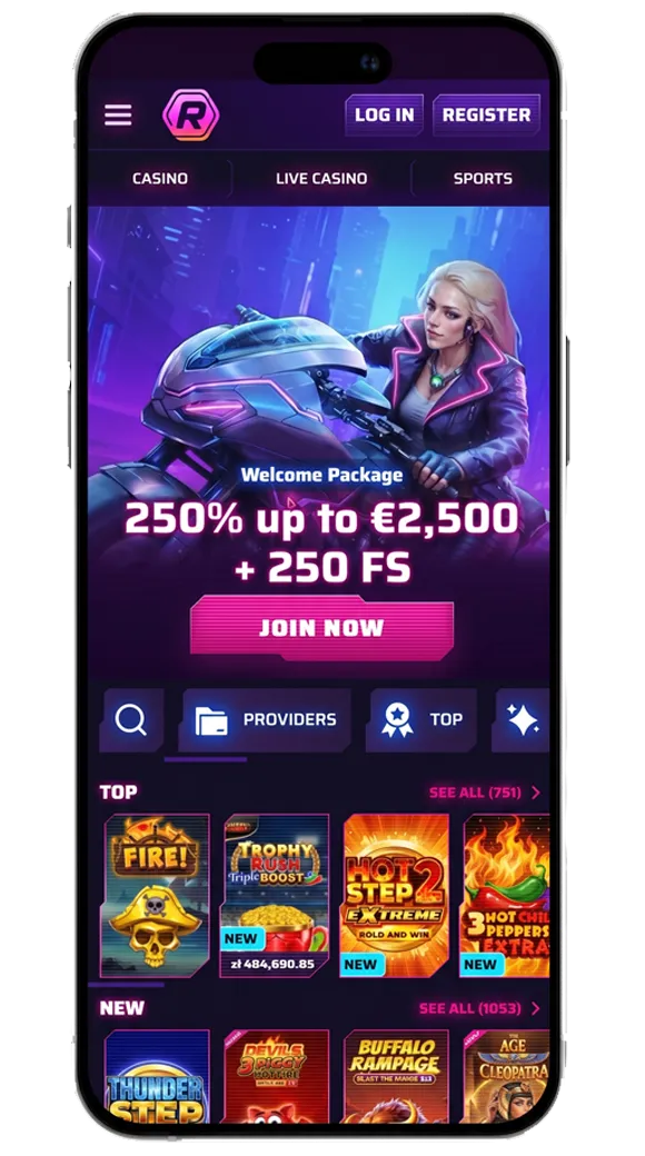RobyCasino application